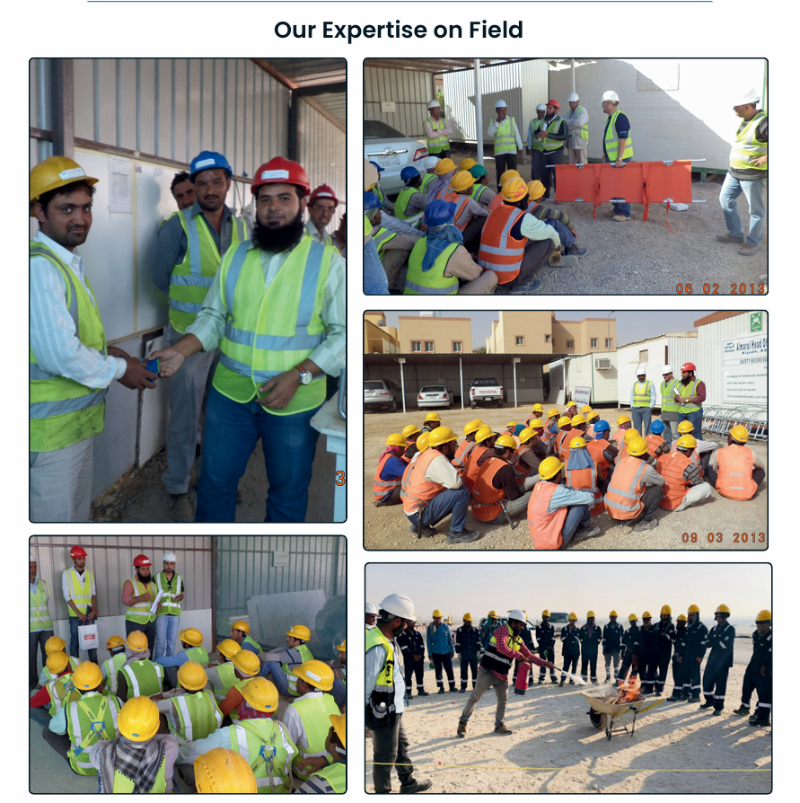 Global Safety Academy field training sessions and core expertise areas